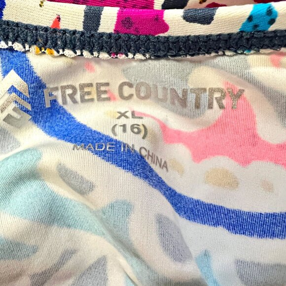 Free Country Racerback Swimwear Top Spaghetti Straps Beach Pullover Summer XL - Picture 5 of 9